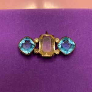 💛 RARE Vintage Avon Sterling Crystal Brooch/Pendant